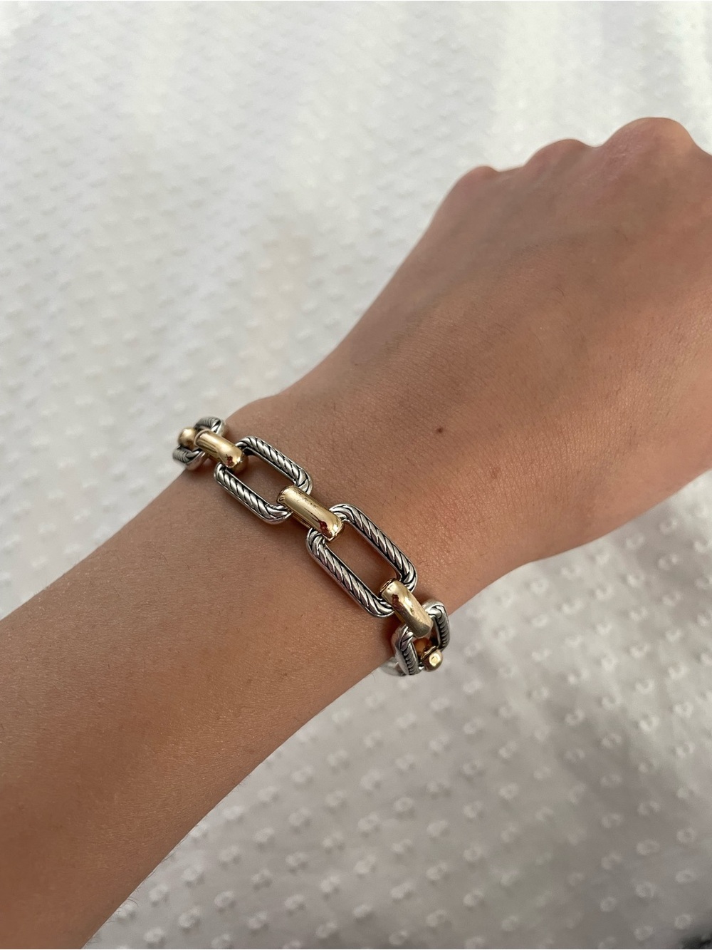 Two-Tone Link Bracelet - Gold and Silver